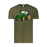 Vintage Olive western farm tractor Vintage Tee - Artiststas