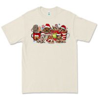 Bone Christmas Dog Coffee Premium Tee - CowhideDigitalArt