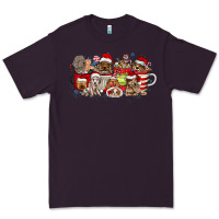 Plum Christmas Dog Coffee Premium Tee - CowhideDigitalArt