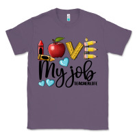 Lavender love my job teacher life Classic Tee - BarkalooDesign