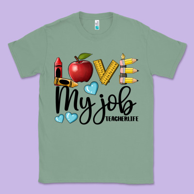 Love My Job Teacher Life Classic Tee Designed By Barkaloodesign