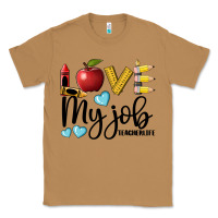Toasted Coconut love my job teacher life Classic Tee - BarkalooDesign
