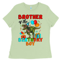 Matcha brother of the birthday boy t rex Ladies Tee - Artiststas