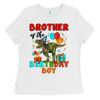 Brother Of The Birthday Boy T Rex Ladies Tee | Teevron