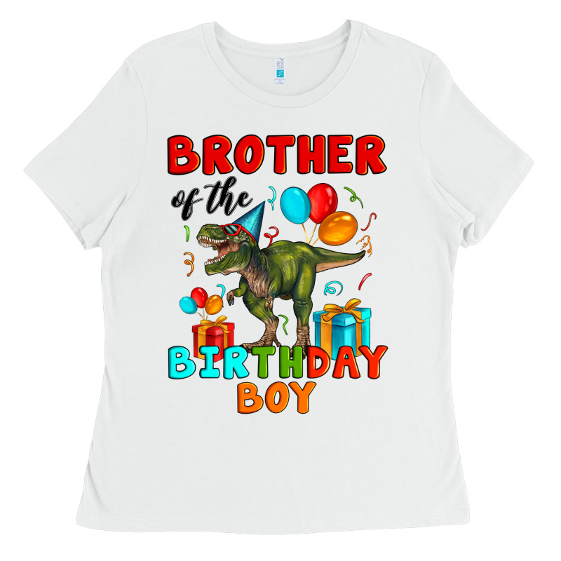 Brother Of The Birthday Boy T Rex Ladies Tee by Artiststas | Teevron