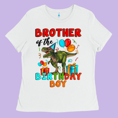 Brother Of The Birthday Boy T Rex Ladies Tee Designed By Artiststas
