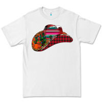 White Christmas Cowboy Premium Tee - CowhideDigitalArt