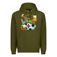 Army Green nurse   juneteenth Premium Hoodie - AdoDesignShop