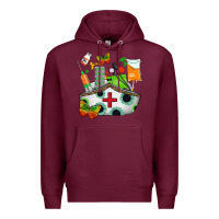 Burgundy nurse   juneteenth Premium Hoodie - AdoDesignShop
