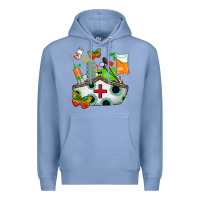 Colony Blue nurse   juneteenth Premium Hoodie - AdoDesignShop