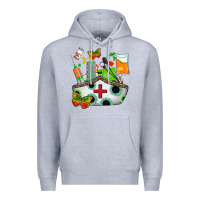 Heather Grey nurse   juneteenth Premium Hoodie - AdoDesignShop