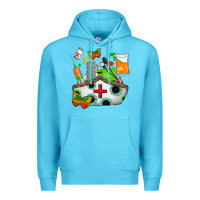 Ocean Blue nurse   juneteenth Premium Hoodie - AdoDesignShop