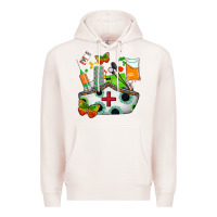 Pale Pink nurse   juneteenth Premium Hoodie - AdoDesignShop