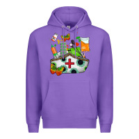 Purple nurse   juneteenth Premium Hoodie - AdoDesignShop