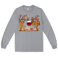 Heather Grey let's get lit candles Long Sleeve Tee - BarkalooDesign