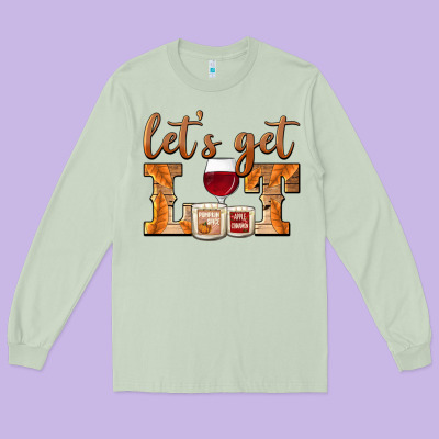 Let's Get Lit Candles Long Sleeve Tee Designed By Barkaloodesign