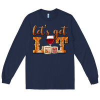 Navy let's get lit candles Long Sleeve Tee - BarkalooDesign