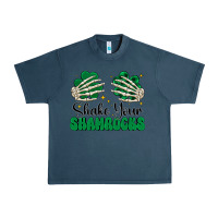 Midnight Navy shake your shamrocks Urban Heavy Tee - CowhideDigitalArt