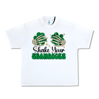 White shake your shamrocks Urban Heavy Tee - CowhideDigitalArt