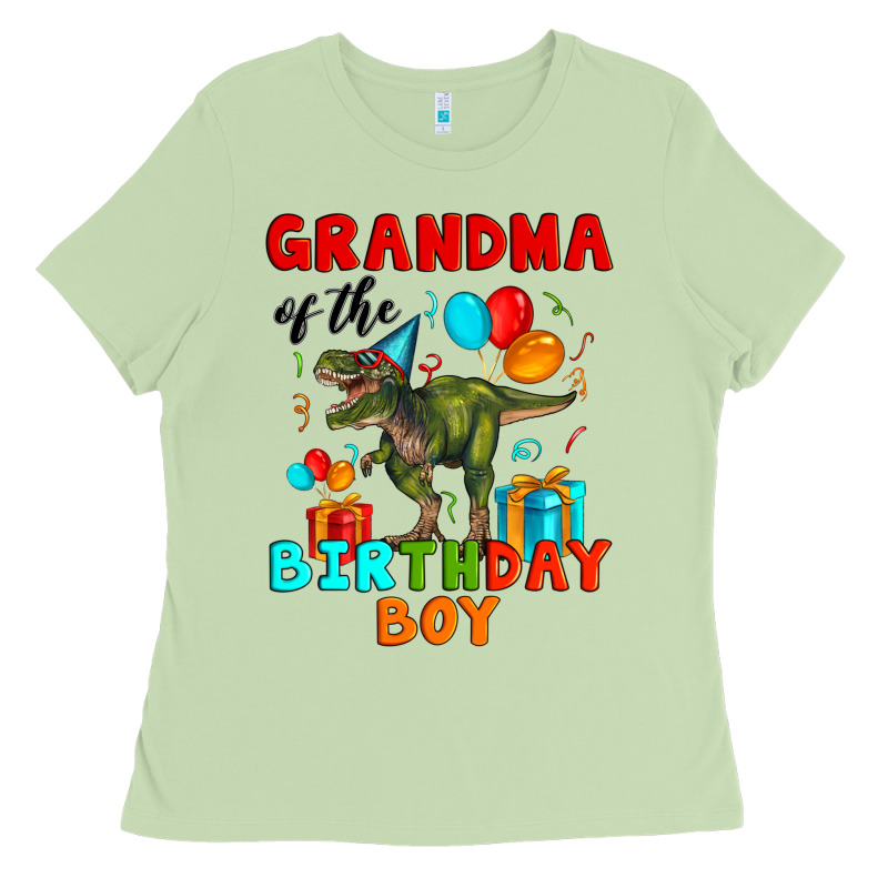 Grandma Of The Birthday Boy T Rex Ladies Tee by Artiststas | Teevron