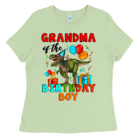 Matcha grandma of the birthday boy t rex Ladies Tee - Artiststas