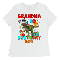 White grandma of the birthday boy t rex Ladies Tee - Artiststas