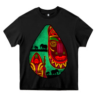 Black african masks teardrop  3 Heavy Core Tee - BundleAndBundleShop