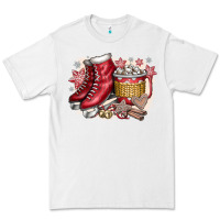 White Christmas Ice Skating Premium Tee - CowhideDigitalArt