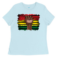 Baby Blue june juneteenth Ladies Tee - Artiststas