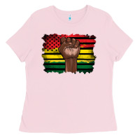 Bubblegum Pink june juneteenth Ladies Tee - Artiststas