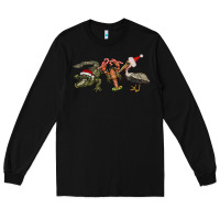 Black Christmas alligator pelican crawfish Long Sleeve Tee - BarkalooDesign