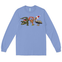 Colony Blue Christmas alligator pelican crawfish Long Sleeve Tee - BarkalooDesign
