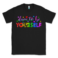 Black Western Dare To Be Yourself LGBTQ Classic Tee - BundleAndBundleShop
