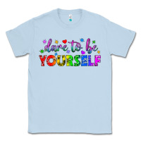 Dusty Blue Western Dare To Be Yourself LGBTQ Classic Tee - BundleAndBundleShop