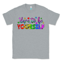 Heather Grey Western Dare To Be Yourself LGBTQ Classic Tee - BundleAndBundleShop