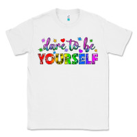 White Western Dare To Be Yourself LGBTQ Classic Tee - BundleAndBundleShop