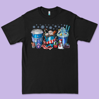 Christmas Coffee Premium Tee Designed By Cowhidedigitalart