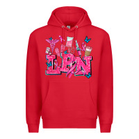 Red lpn cancer  nurse with Premium Hoodie - AdoDesignShop