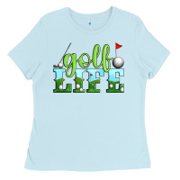 Baby Blue golf life Ladies Tee - Artiststas