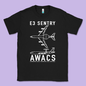 E 3 Sentry Awacs Plane Gift Classic Tee Designed By Designefamous