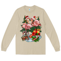Mushroom Christmas flamingo Long Sleeve Tee - BarkalooDesign