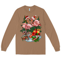 Toasted Coconut Christmas flamingo Long Sleeve Tee - BarkalooDesign