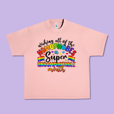 Wishing All Of The Homophobes Uncomfortable Month Urban Heavy Tee Designed By Artiststas