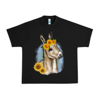 Black Sunflower Baby Donkey Urban Heavy Tee - RanaPortraitStore