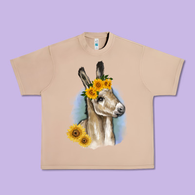 Sunflower Baby Donkey Urban Heavy Tee Designed By Ranaportraitstore