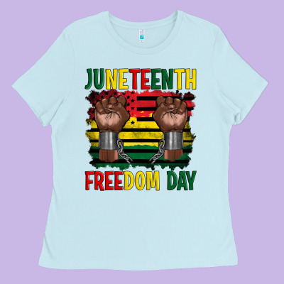 Juneteenth Freedom Day Ladies Tee Designed By Artiststas