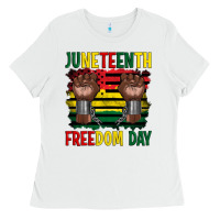 White juneteenth freedom day Ladies Tee - Artiststas