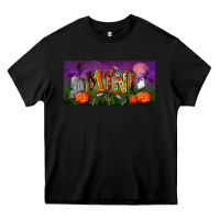 Black halloween mini license plate Heavy Core Tee - BundleAndBundleShop