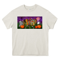 Halloween Mini License Plate Heavy Core Tee | Teevron
