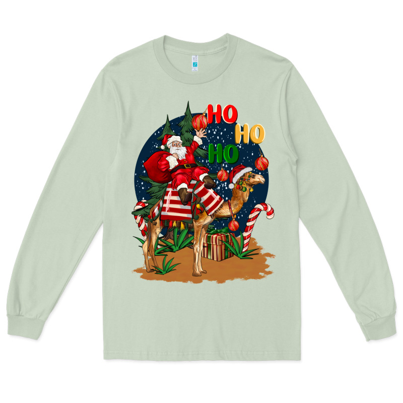 Christmas  Camel With Santa Long Sleeve Tee by BarkalooDesign | Teevron